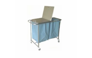 JMS CARRO TRANSPORTE ROUPA SUJA C/TAMPO INOX 10.CR.1541